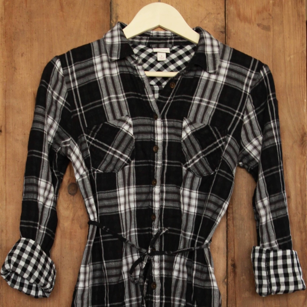 Merona Plaid Shirt-Dress